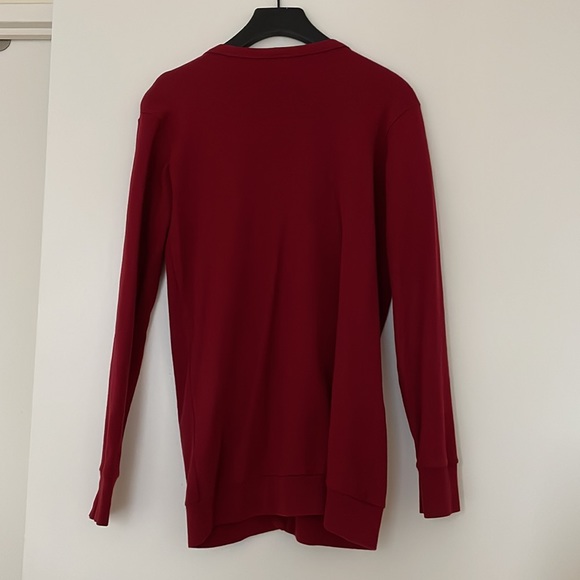 Long-line buttoned cardigan. - Picture 2 of 3